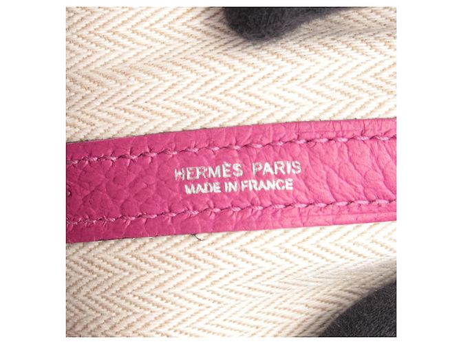 Borsa Tote Hermès Garden Party TPM Rosa Porpora - vista 4