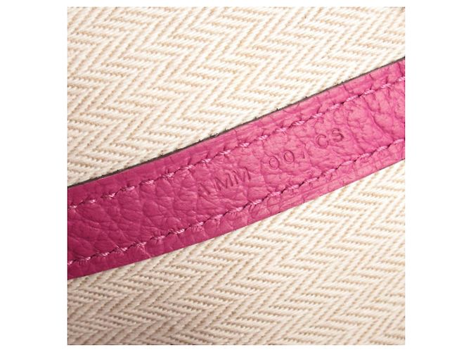 Borsa Tote Hermès Garden Party TPM Rosa Porpora - vista 5