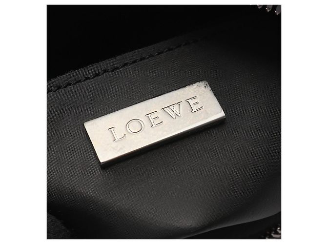Borsa a Spalla Anagram Repeat di LOEWE Nero Bianco - vista 4