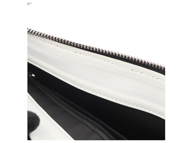 Borsa a Spalla Anagram Repeat di LOEWE Nero Bianco - vista 8