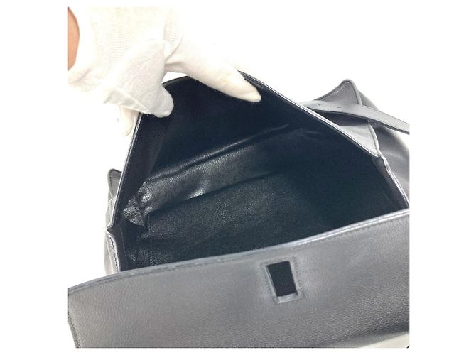 Borsa Etri Hermès in pelle nera Nero - vista 15