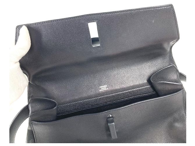 Borsa Etri Hermès in pelle nera Nero - vista 16
