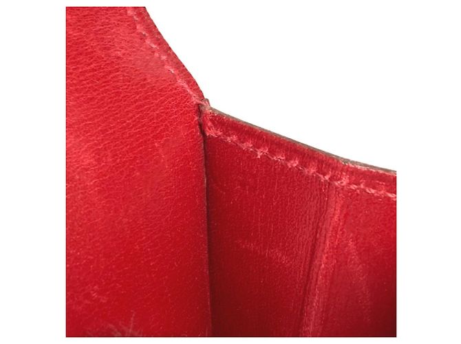 Hermès Hermes H Logo Vintage Pochette Rio Clutch Bag Red - Ansicht 14
