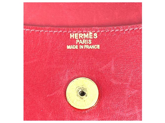Hermès Hermes H Logo Vintage Pochette Rio Clutch Bag Red - Ansicht 15