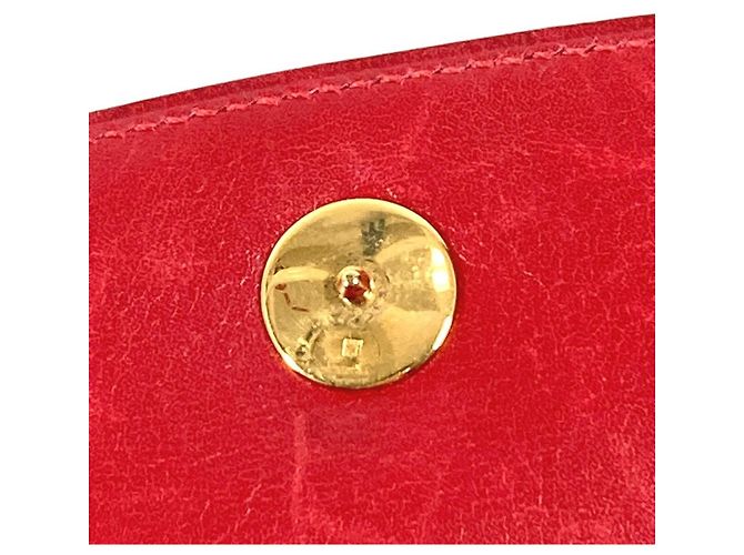 Hermès Hermes H Logo Vintage Pochette Rio Clutch Bag Red - Ansicht 16