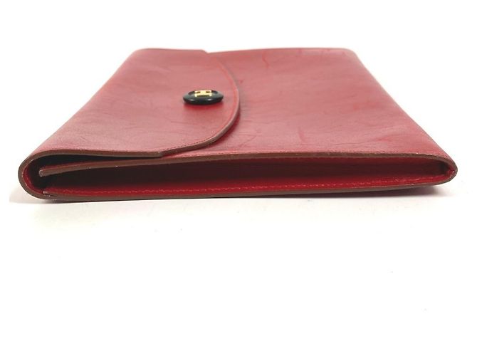Hermès Hermes H Logo Vintage Pochette Rio Clutch Bag Red - Ansicht 4