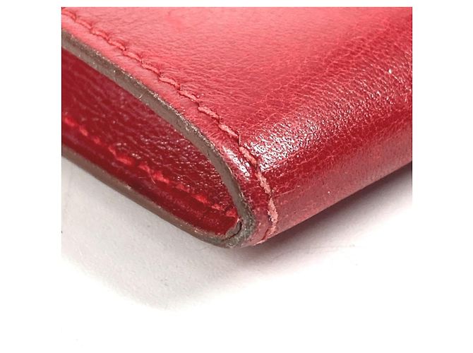 Hermès Hermes H Logo Vintage Pochette Rio Clutch Bag Red - Ansicht 7