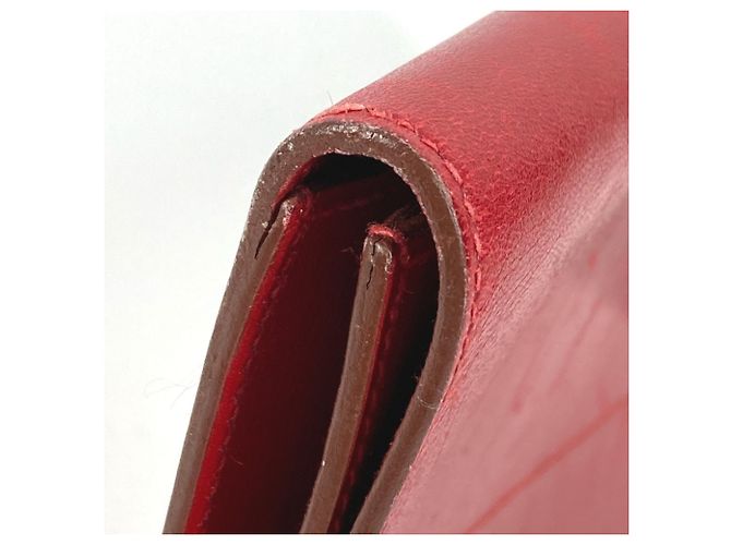 Hermès Hermes H Logo Vintage Pochette Rio Clutch Bag Red - Ansicht 8