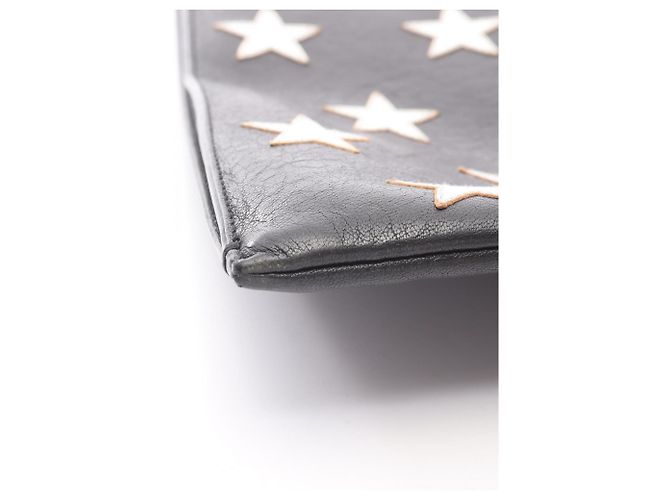 Clutch in pelle nera e argento Yves Saint Laurent Nero - vista 12