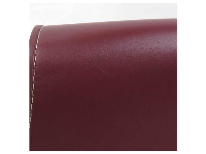 Borsa a spalla Cartier Must Line in pelle bordeaux Bordò - vista 13