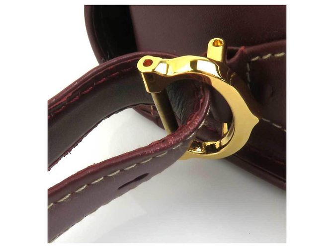 Borsa a spalla Cartier Must Line in pelle bordeaux Bordò - vista 15