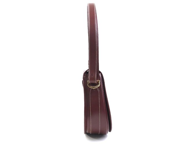 Borsa a spalla Cartier Must Line in pelle bordeaux Bordò - vista 2