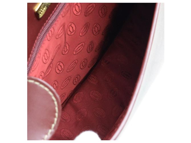 Borsa a spalla Cartier Must Line in pelle bordeaux Bordò - vista 5