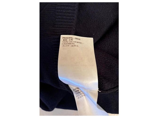 Abito in cashmere blu navy Louis Vuitton con decorazioni in borchie Blu scuro - vista 4
