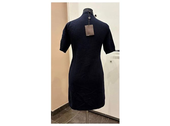 Abito in cashmere blu navy Louis Vuitton con decorazioni in borchie Blu scuro - vista 5