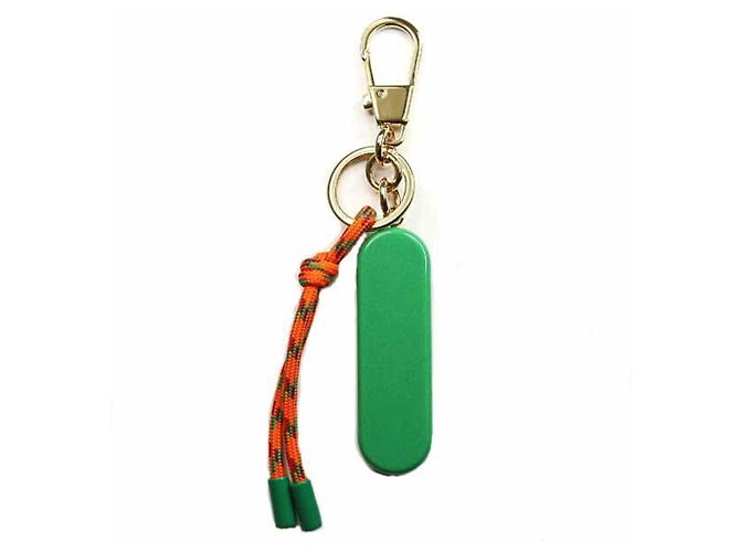 Portachiavi Gucci con supporto e charm D'oro Verde Arancione - vista 3