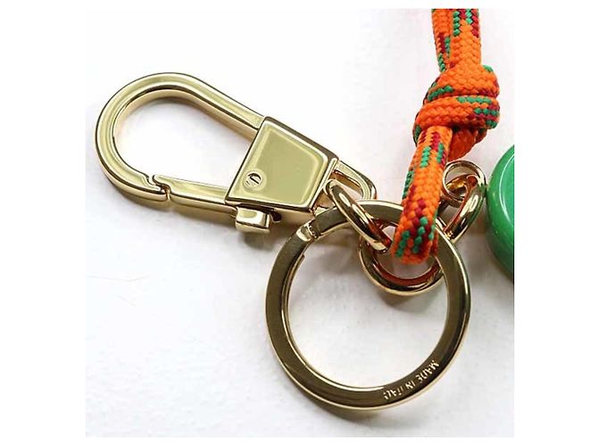 Portachiavi Gucci con supporto e charm D'oro Verde Arancione - vista 6