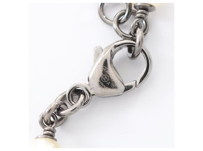 Collana Coco Mark di Chanel Argento Bianco - vista 5