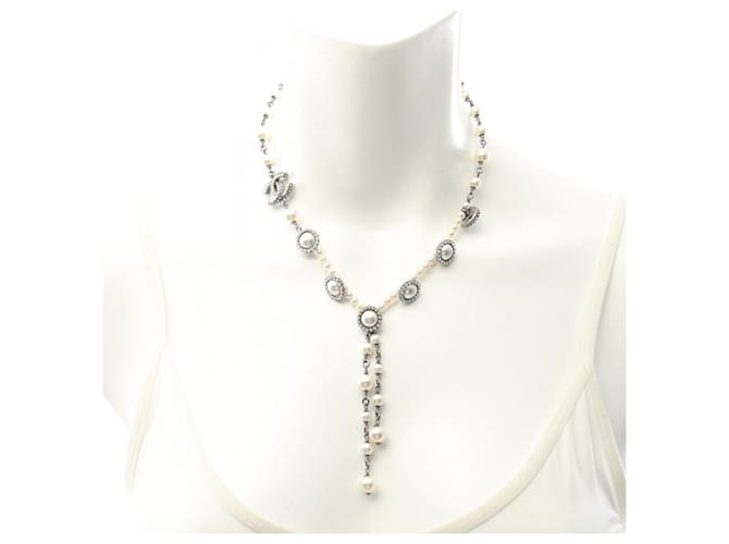 Collana Coco Mark di Chanel Argento Bianco - vista 6