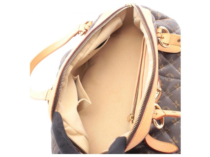 Borsa a mano Bowling Monogram Etoile Louis Vuitton Marrone - vista 3