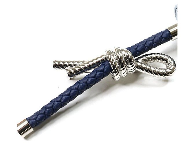 Spilla Fleur Swift in Lino Hermès Blu Blu navy - vista 5