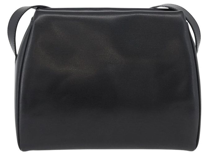 Céline Celine Circle Logo Leather Nero - vista 2