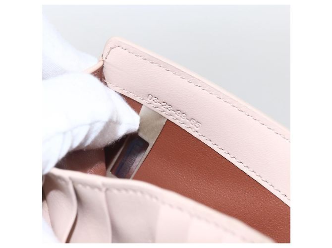 Chloé Portafoglio Compatto in Pelle Chloe Sense Rosa Oro Auth 149925V D'oro - vista 12