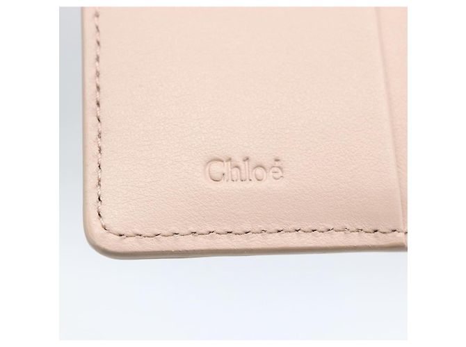 Chloé Portafoglio Compatto in Pelle Chloe Sense Rosa Oro Auth 149925V D'oro - vista 17