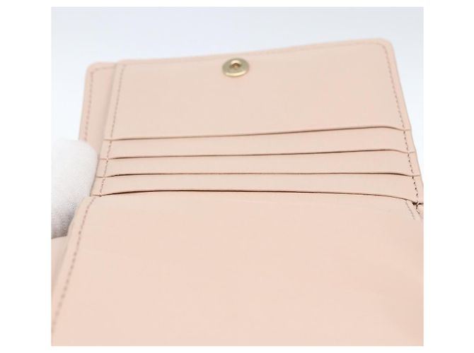 Chloé Portafoglio Compatto in Pelle Chloe Sense Rosa Oro Auth 149925V D'oro - vista 20