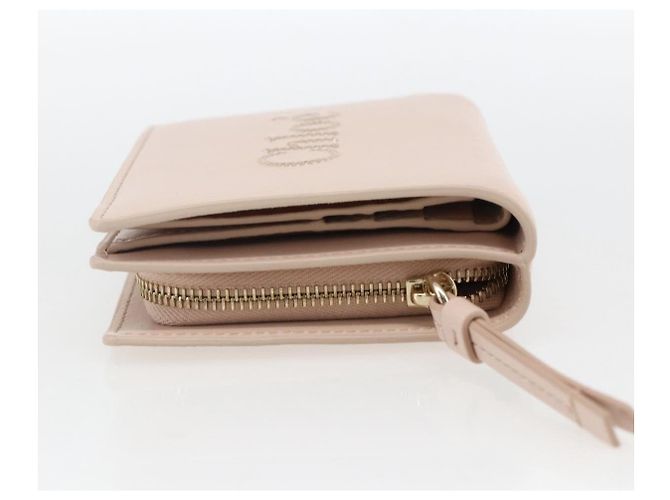 Chloé Portafoglio Compatto in Pelle Chloe Sense Rosa Oro Auth 149925V D'oro - vista 3