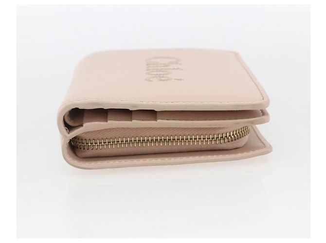 Chloé Portafoglio Compatto in Pelle Chloe Sense Rosa Oro Auth 149925V D'oro - vista 4