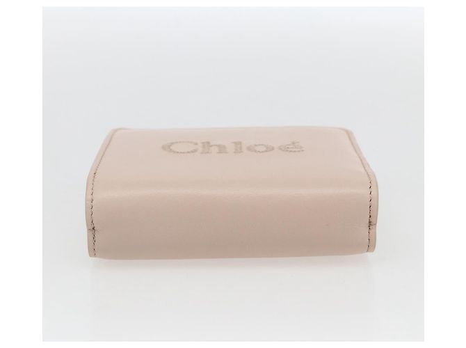 Chloé Portafoglio Compatto in Pelle Chloe Sense Rosa Oro Auth 149925V D'oro - vista 6
