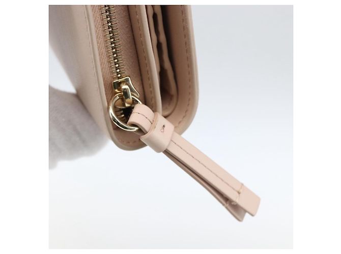 Chloé Portafoglio Compatto in Pelle Chloe Sense Rosa Oro Auth 149925V D'oro - vista 8