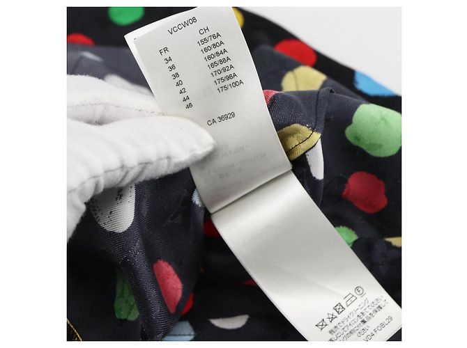 LOUIS VUITTON Seidenpyjama Monogram Eclipse LV x YK Schwarz LV Auth 168263M - Ansicht 11