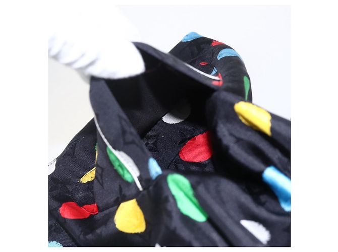 LOUIS VUITTON Seidenpyjama Monogram Eclipse LV x YK Schwarz LV Auth 168263M - Ansicht 14