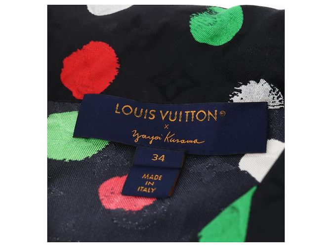 LOUIS VUITTON Seidenpyjama Monogram Eclipse LV x YK Schwarz LV Auth 168263M - Ansicht 5