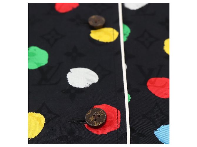 LOUIS VUITTON Seidenpyjama Monogram Eclipse LV x YK Schwarz LV Auth 168263M - Ansicht 7