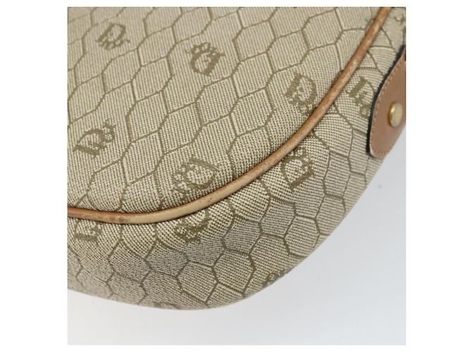 Borsa a Spalla in Tela Honeycomb PVC Beige Oro Auth 170997 Christian Dior D'oro - vista 15
