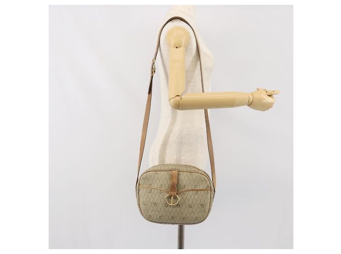 Borsa a Spalla in Tela Honeycomb PVC Beige Oro Auth 170997 Christian Dior D'oro - vista 24