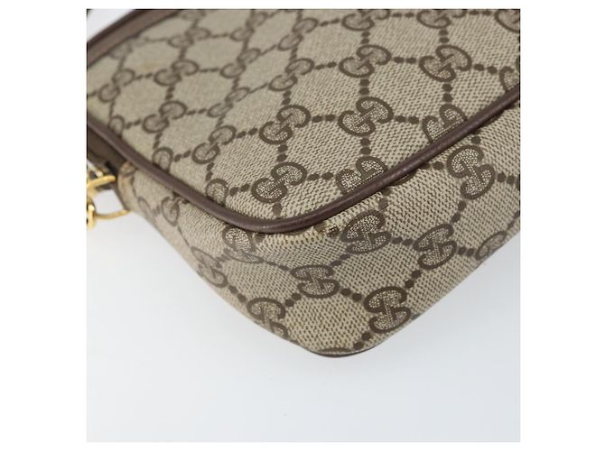 Gucci Borsa a Spalla GG Supreme PVC Beige Oro 97 02 068 Auth 170761 D'oro - vista 14