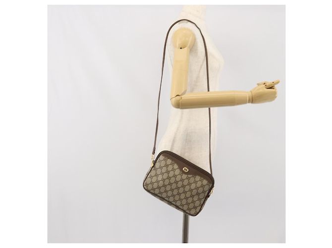 Gucci Borsa a Spalla GG Supreme PVC Beige Oro 97 02 068 Auth 170761 D'oro - vista 21
