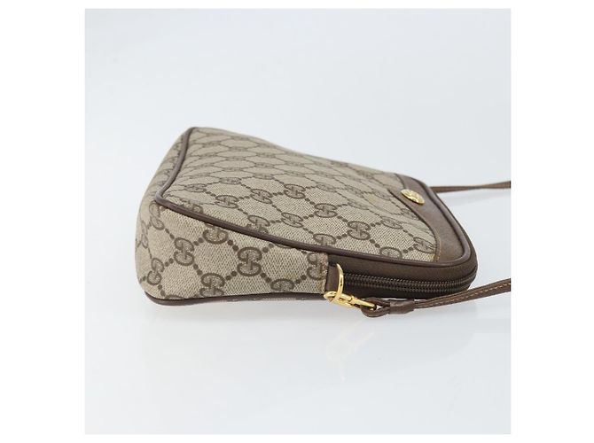 Gucci Borsa a Spalla GG Supreme PVC Beige Oro 97 02 068 Auth 170761 D'oro - vista 3