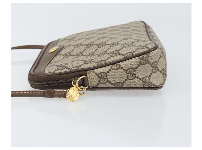 Gucci Borsa a Spalla GG Supreme PVC Beige Oro 97 02 068 Auth 170761 D'oro - vista 4