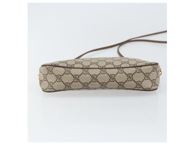 Gucci Borsa a Spalla GG Supreme PVC Beige Oro 97 02 068 Auth 170761 D'oro - vista 5