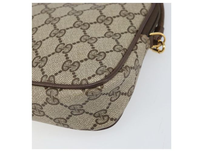 Gucci Borsa a Spalla GG Supreme PVC Beige Oro 97 02 068 Auth 170761 D'oro - vista 9