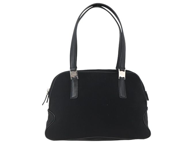 Borsa a mano Salvatore Ferragamo in nylon nero argento Auth BA10606 - vista 13