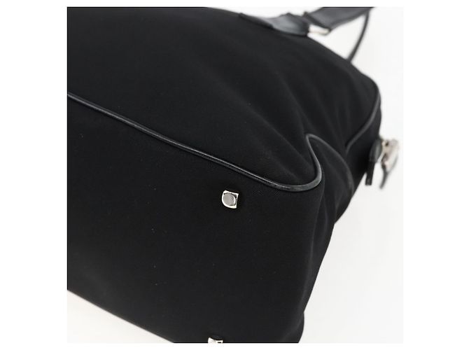 Borsa a mano Salvatore Ferragamo in nylon nero argento Auth BA10606 - vista 15