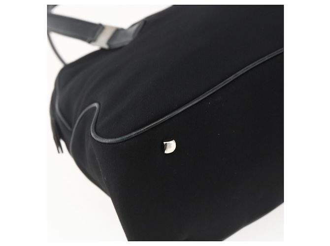 Borsa a mano Salvatore Ferragamo in nylon nero argento Auth BA10606 - vista 16