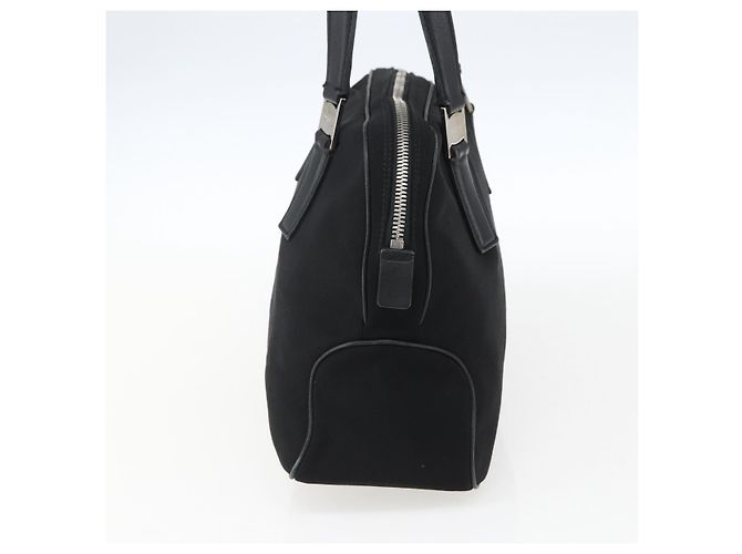 Borsa a mano Salvatore Ferragamo in nylon nero argento Auth BA10606 - vista 4