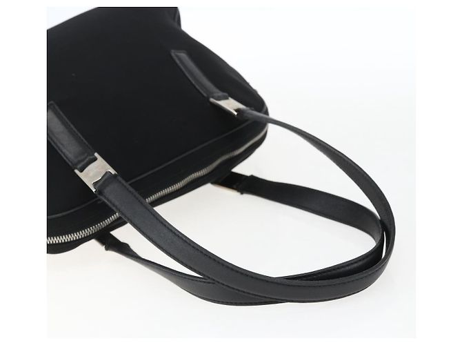 Borsa a mano Salvatore Ferragamo in nylon nero argento Auth BA10606 - vista 7